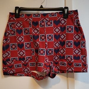Blackmilk Sweater Pattern Cuffed Shorts